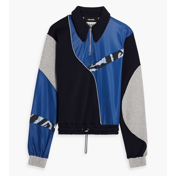 Ganni x Ahluwalia Cloudburst Colorblock Track Jacket size 42 US size 12 M-L-XL - Picture 2 of 16
